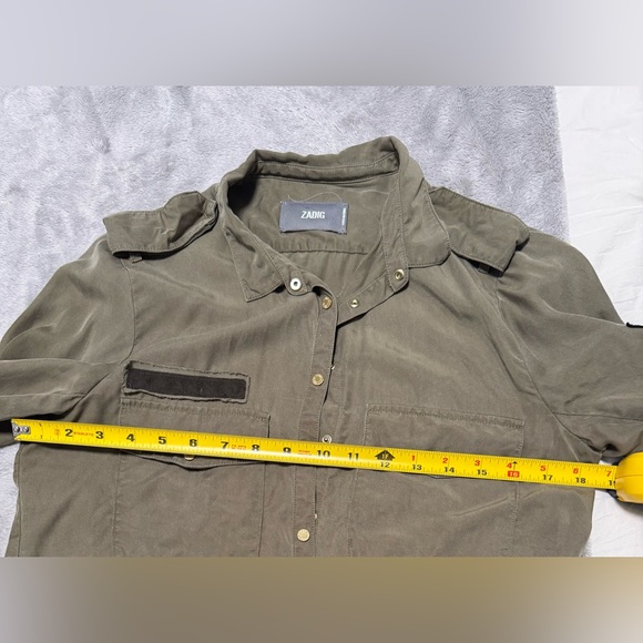 Zadig & Voltaire Tess Military Shirt GUC size M - Picture 15 of 15